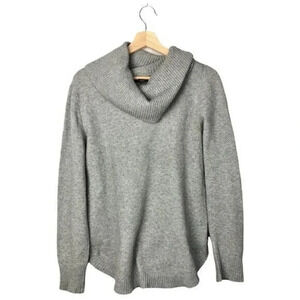 Tahari Gray Pullover Knit Cowl Neck Sweater M